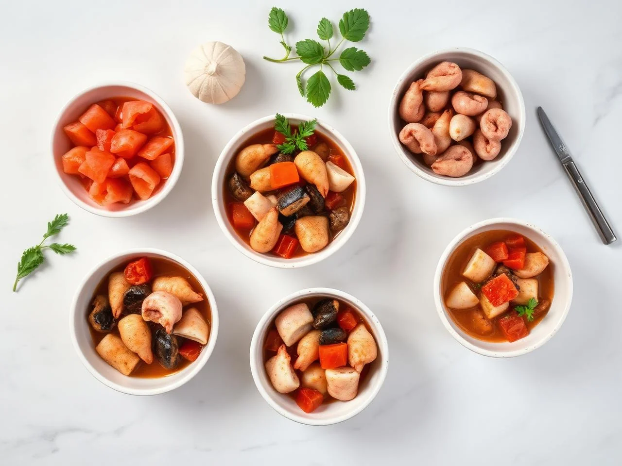 Ingredients for Cioppino Stew