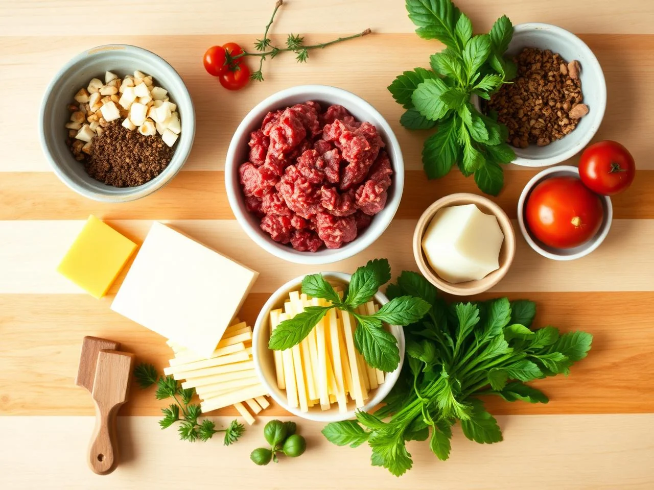 Ingredients for Classic Cheeseburger