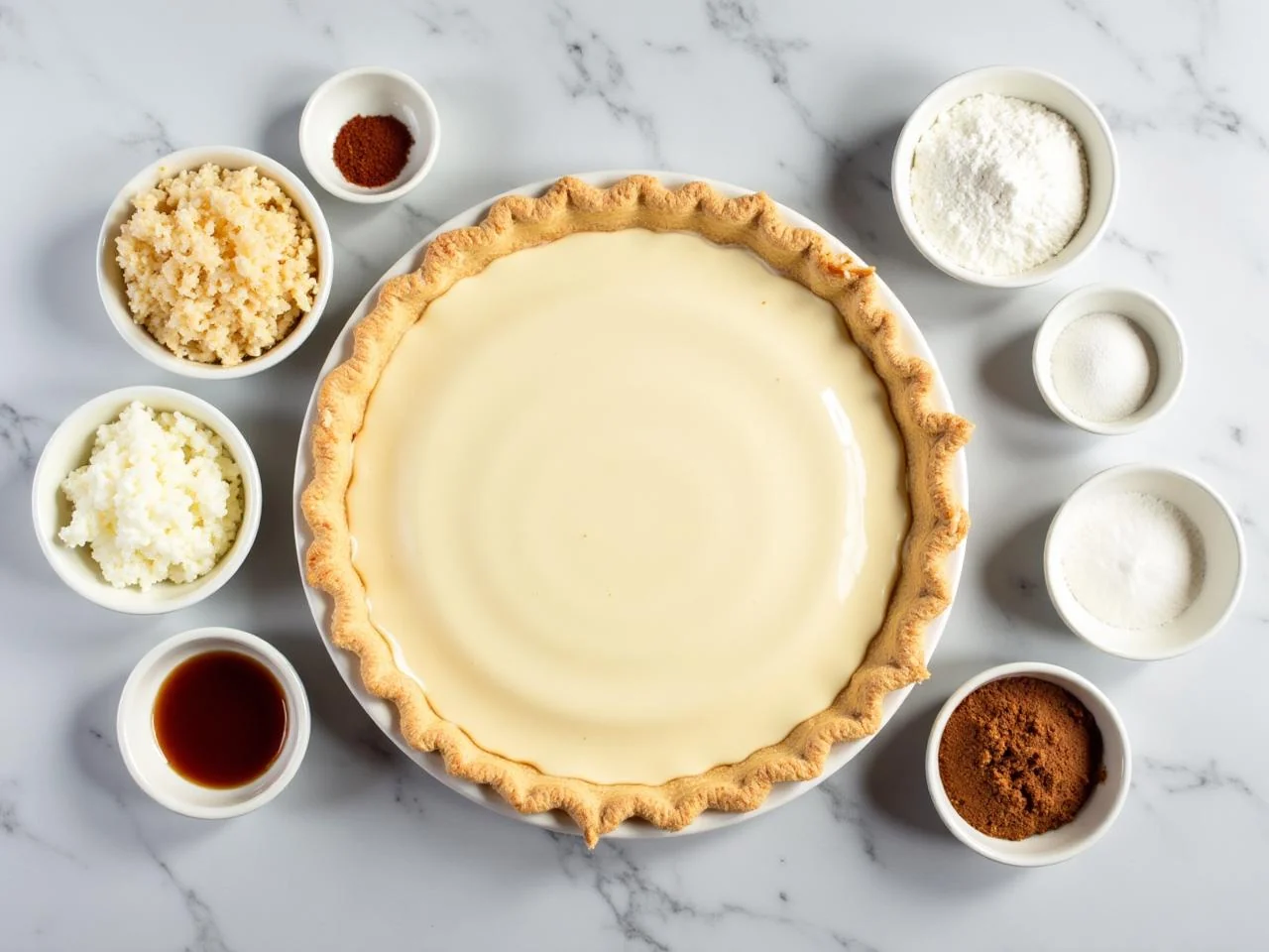 Ingredients for Coconut Cream Pie