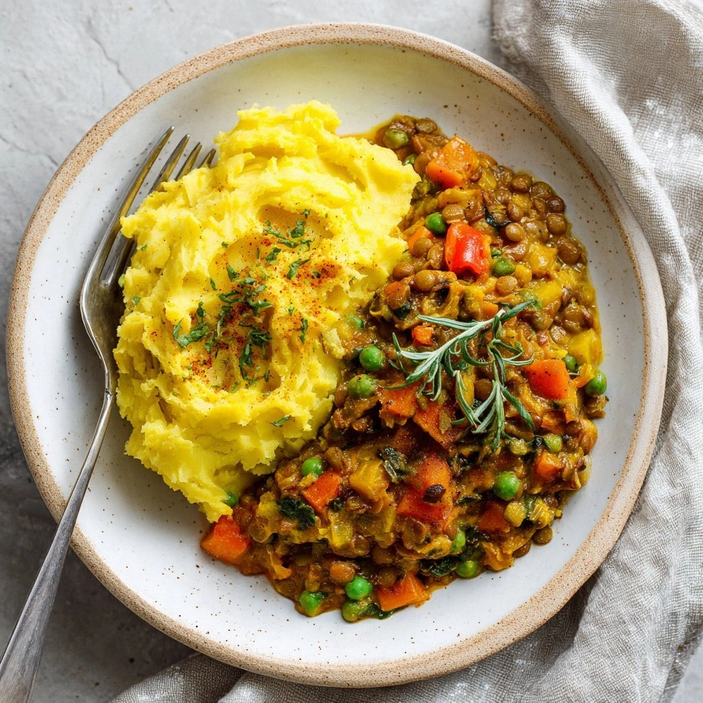 Coconut Curry Lentil Shepherd’