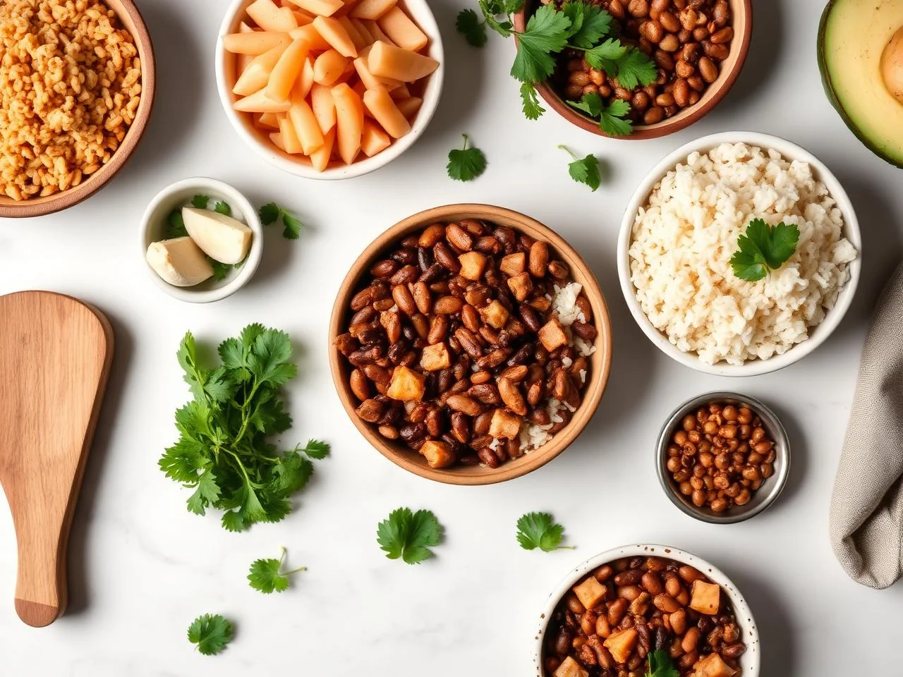 Ingredients for Coconut Rice And Beans
