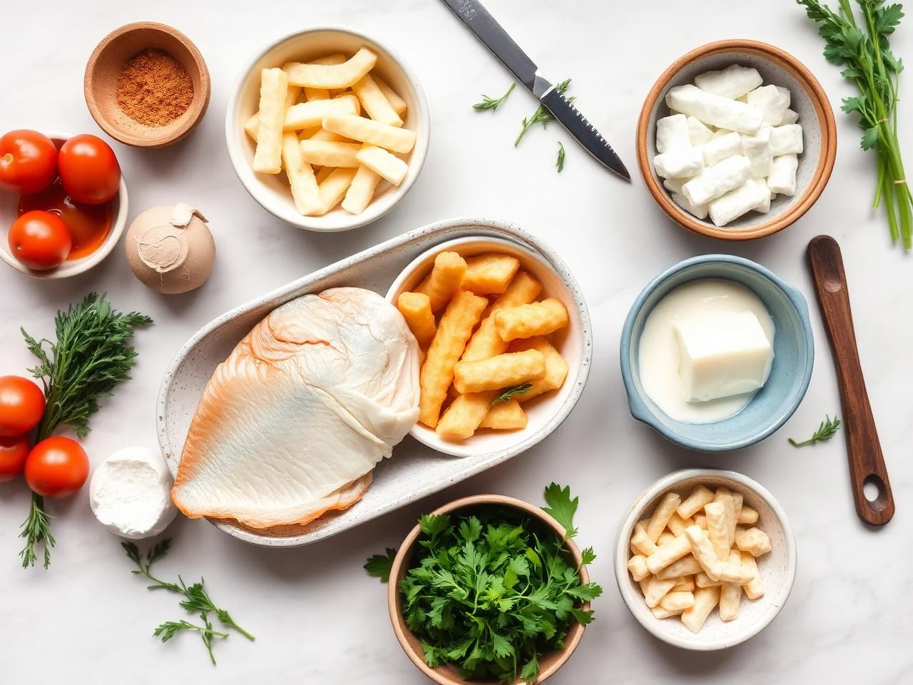 Ingredients for Cod And Chips