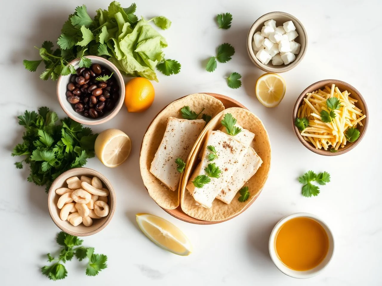 Ingredients for Cod Fish Tacos