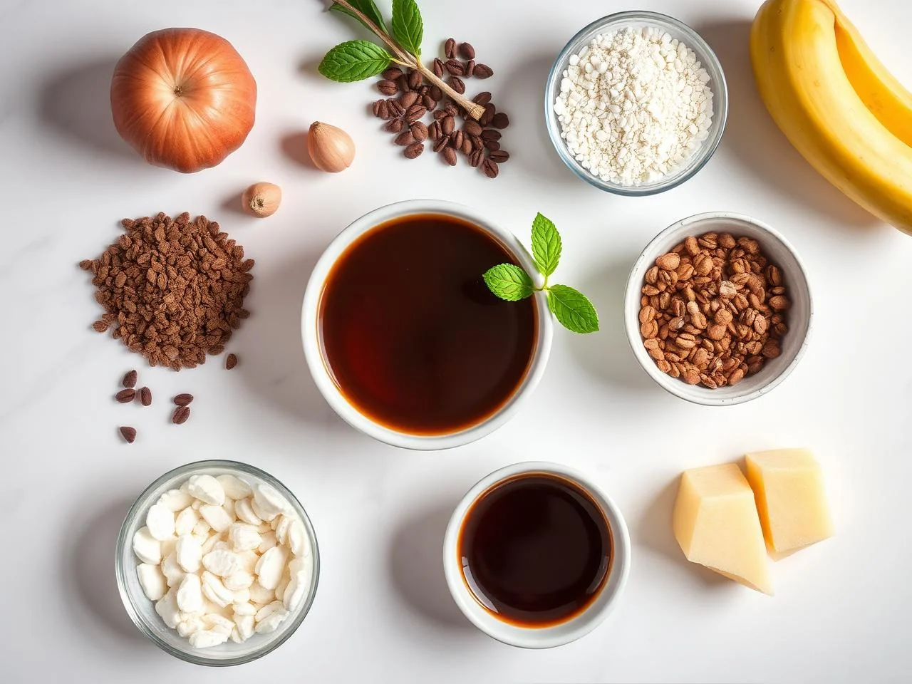 Ingredients for Coffee Ice Cream