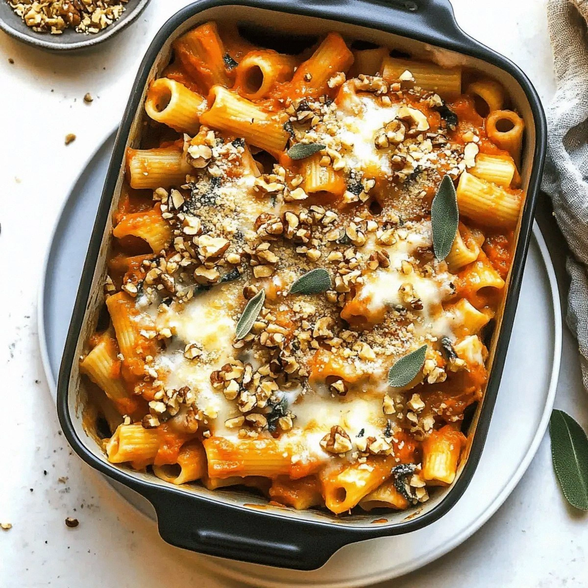 Comforting Pasta Bake with Pumpkin Tomato Sauce Magic