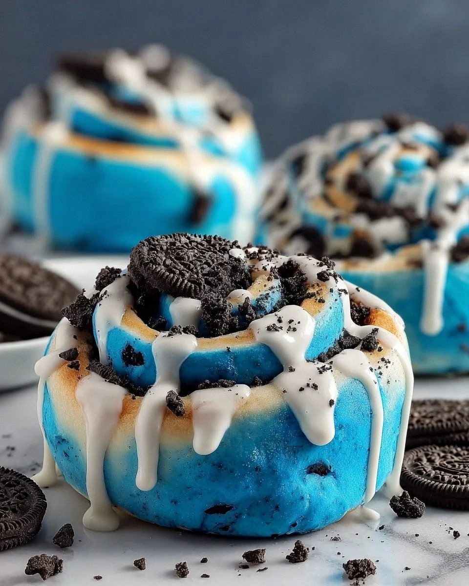 Cookie Monster Cinnamon Rolls Recipe