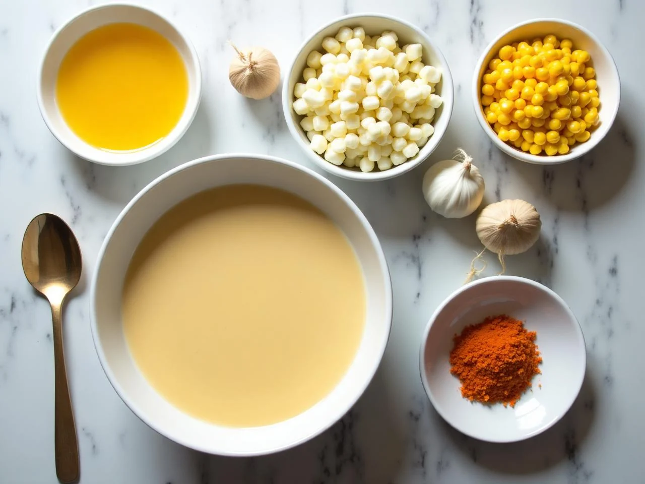 Ingredients for Corn Chowder With Crab