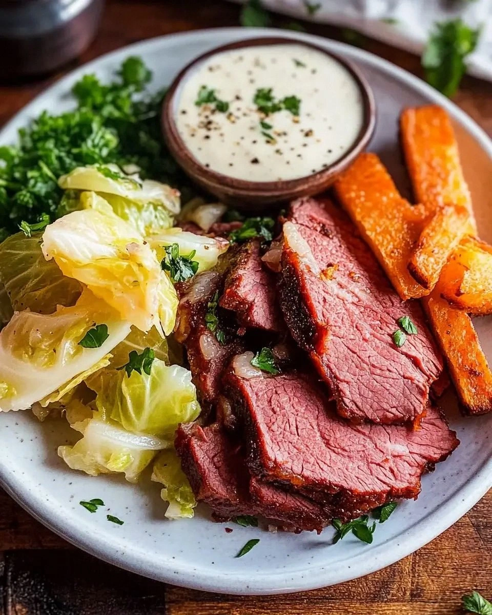 Corned Beef and Cabbage with Horseradish Sauce Recipe delights!