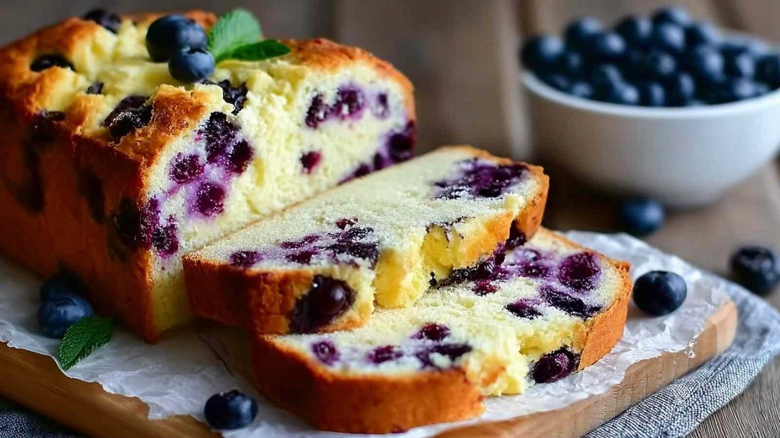 Cottage Cheese Blueberry Bread