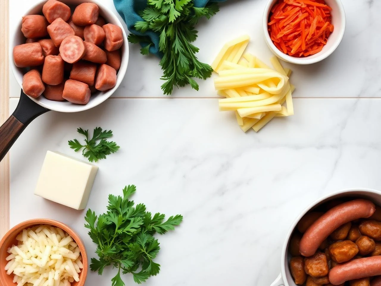 Ingredients for Country Skillet With Smoked Sausage