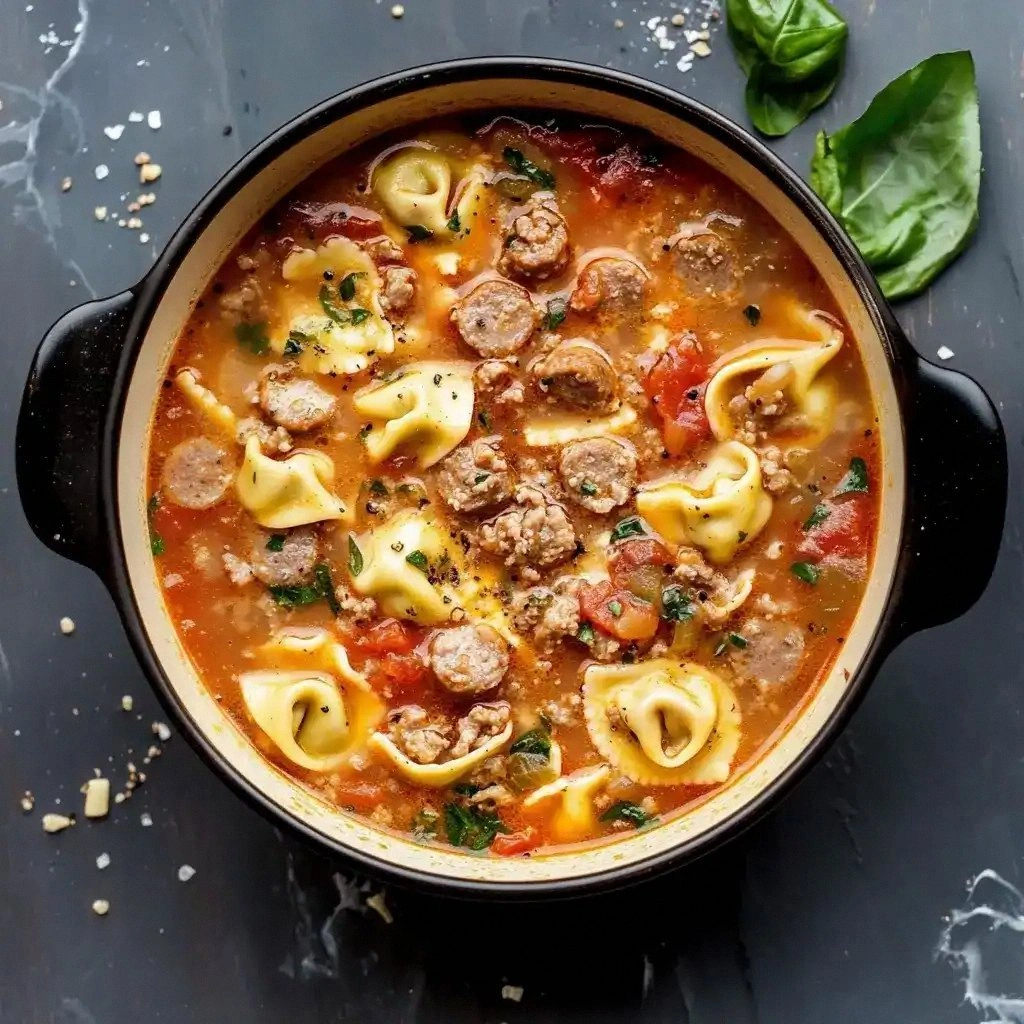 Cozy Sausage Tortellini Soup R