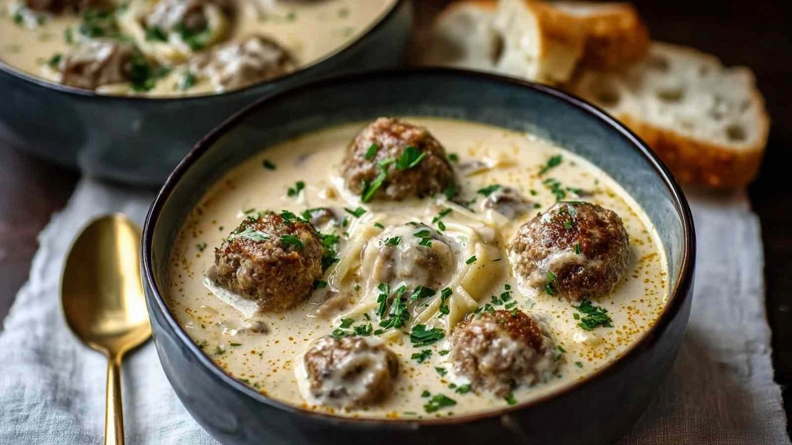 Cozy Swedish Meatball Soup