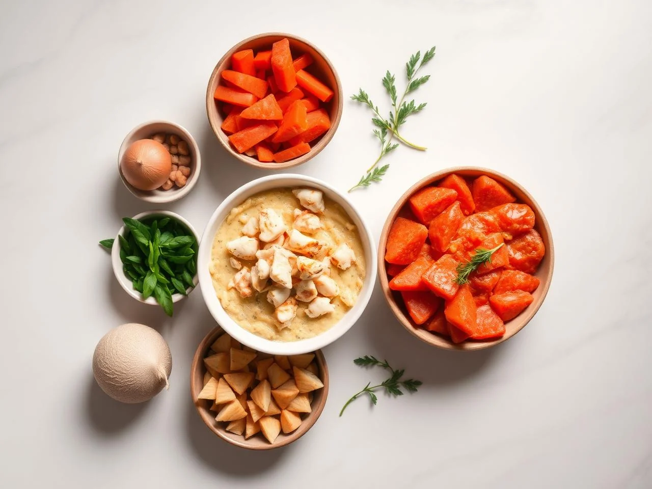 Ingredients for Crab Quiche