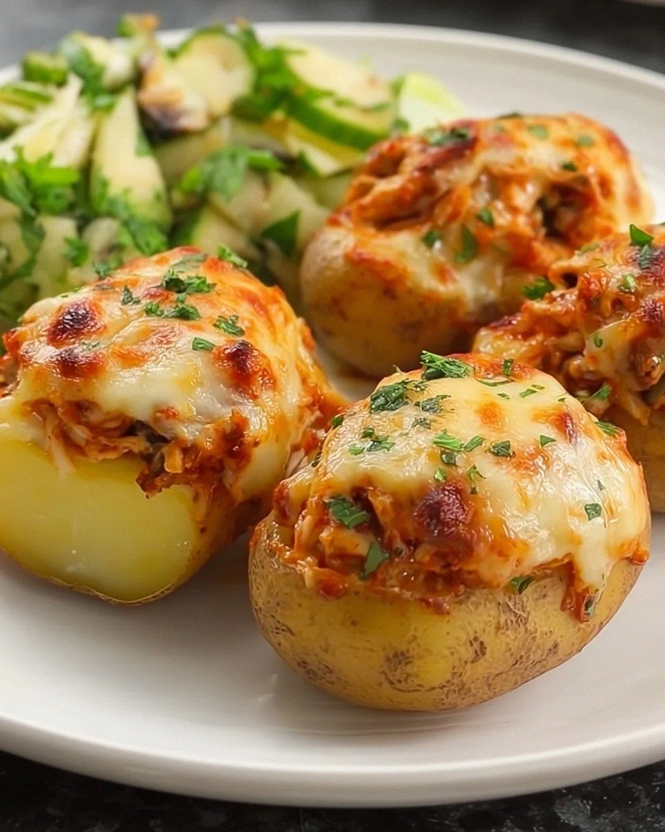 Crack Chicken Stuffed Baked Potatoes