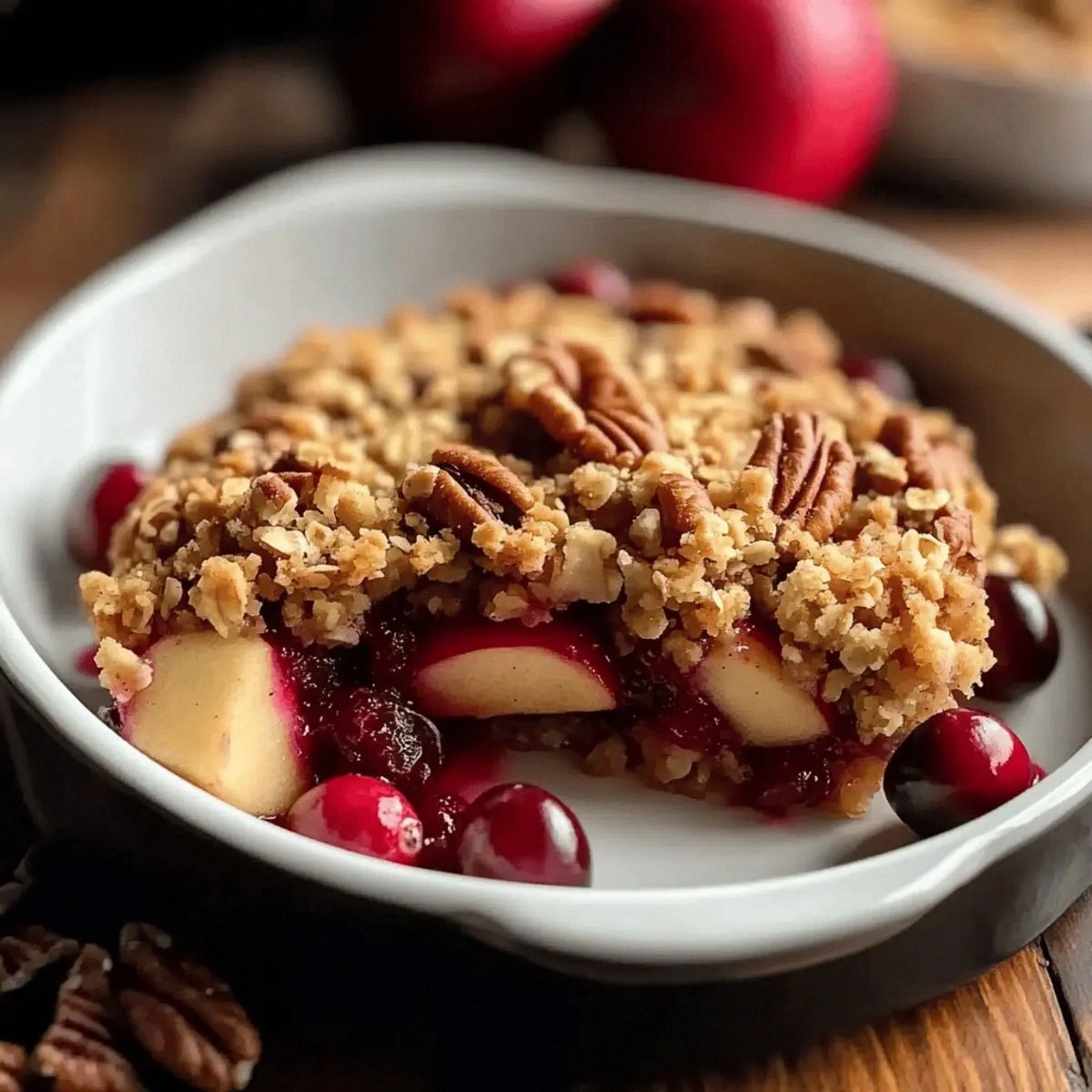 Cranberry Apple Crumble With Pecan Topping: Cozy Fall Delight