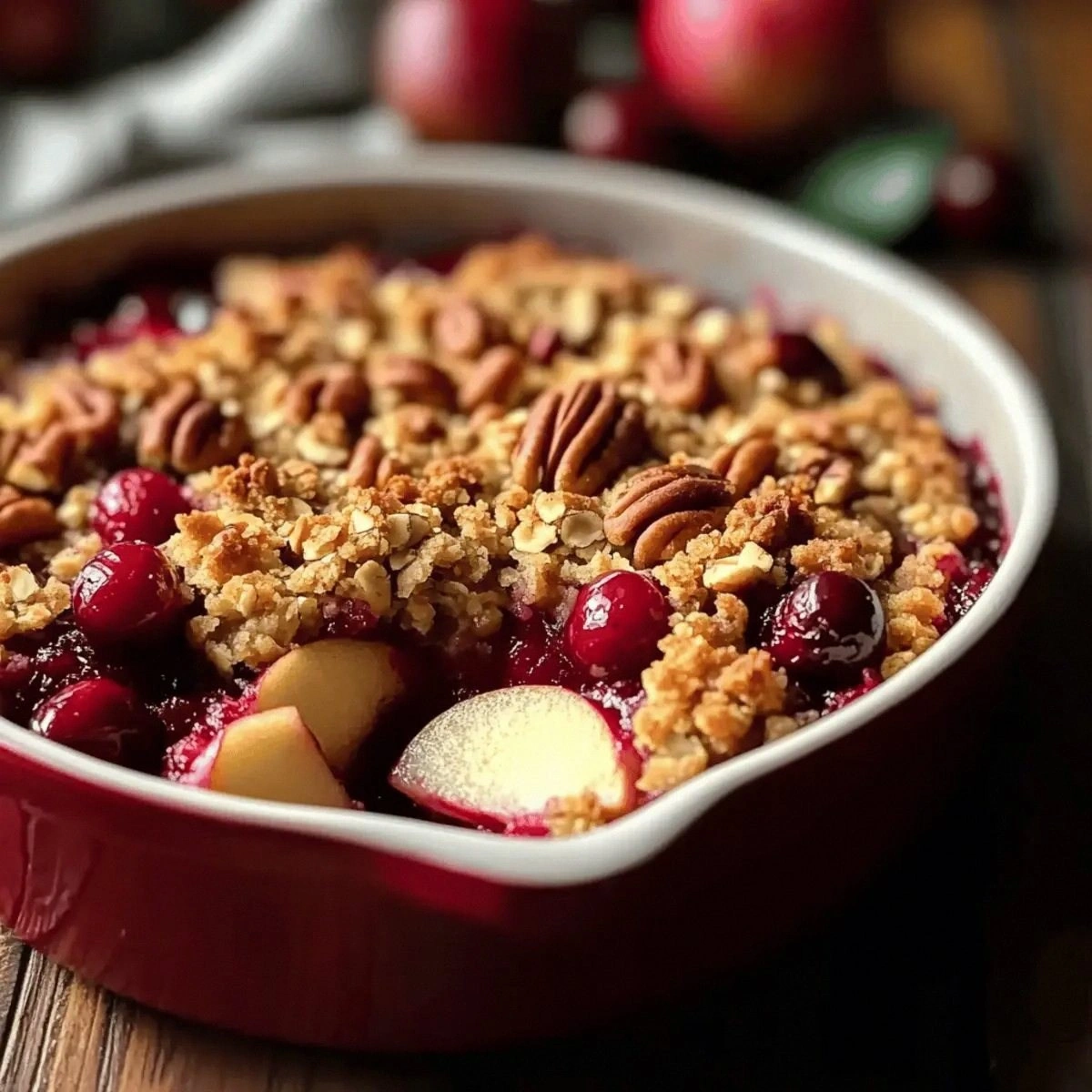 Cranberry Apple Crumble With Pecan Topping for Cozy Nights