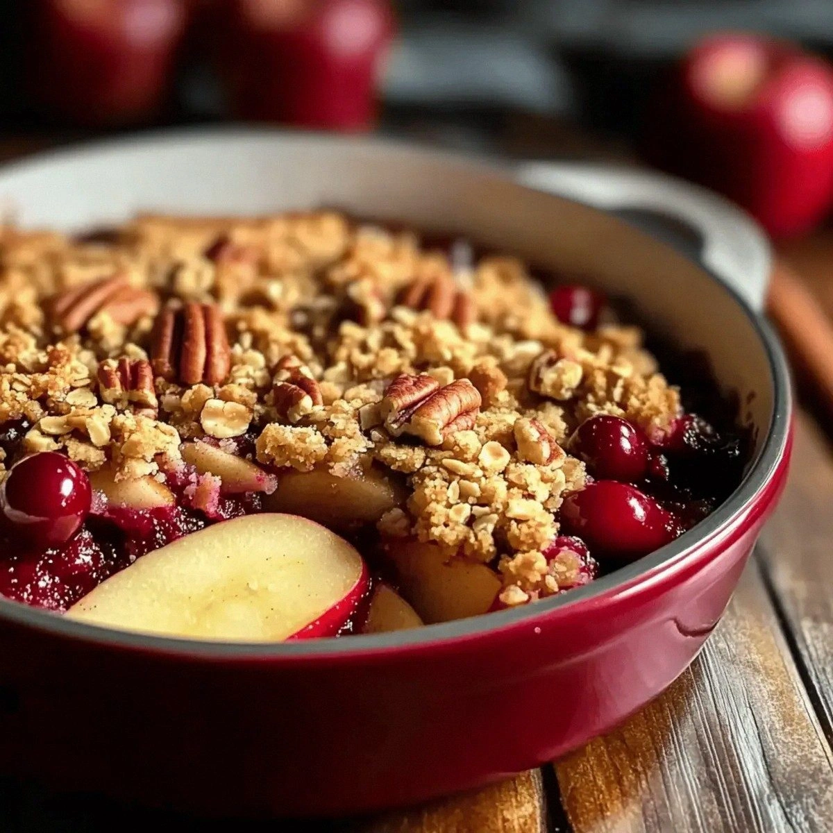Cranberry Apple Crumble With Pecan Topping for Cozy Nights