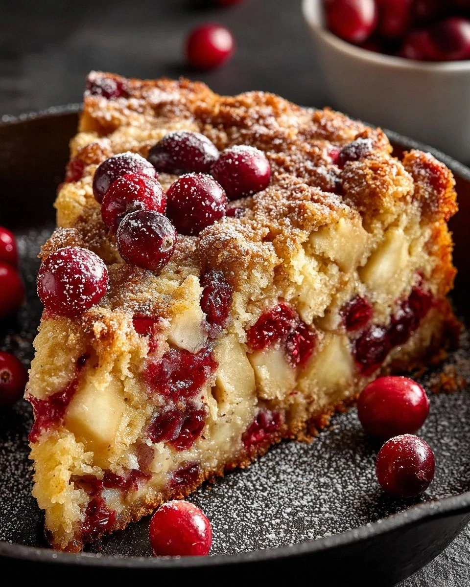 Cranberry Apple Skillet Cake