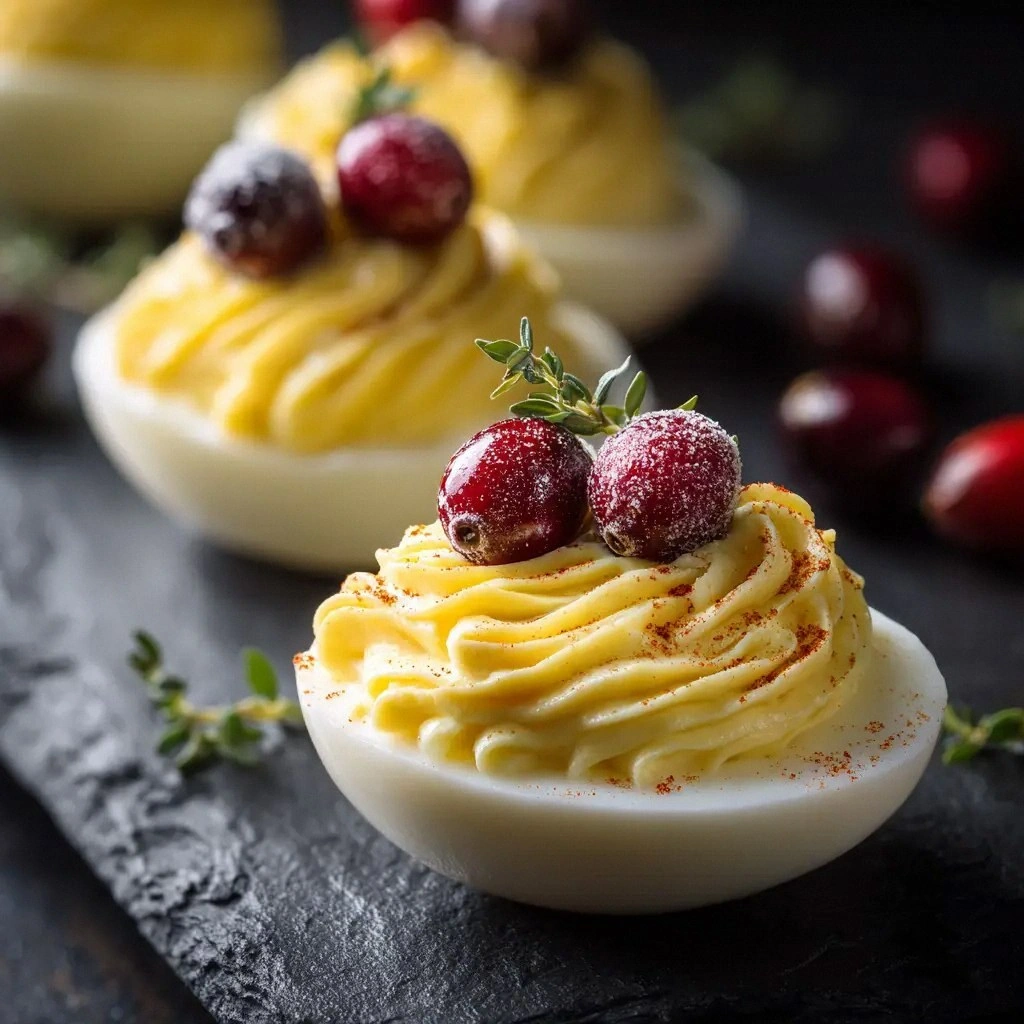 Cranberry Deviled Eggs: The Pe