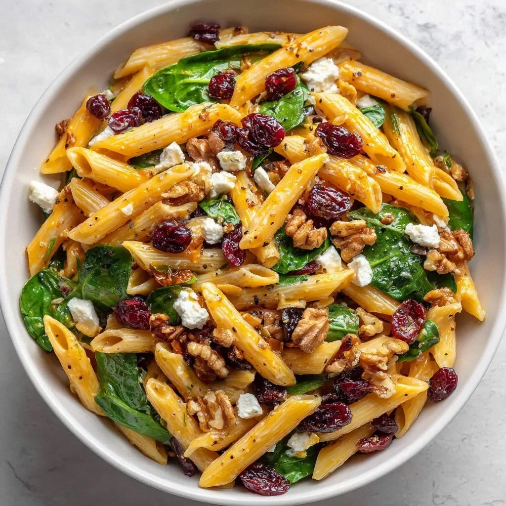 Cranberry Feta Pasta Salad: Th
