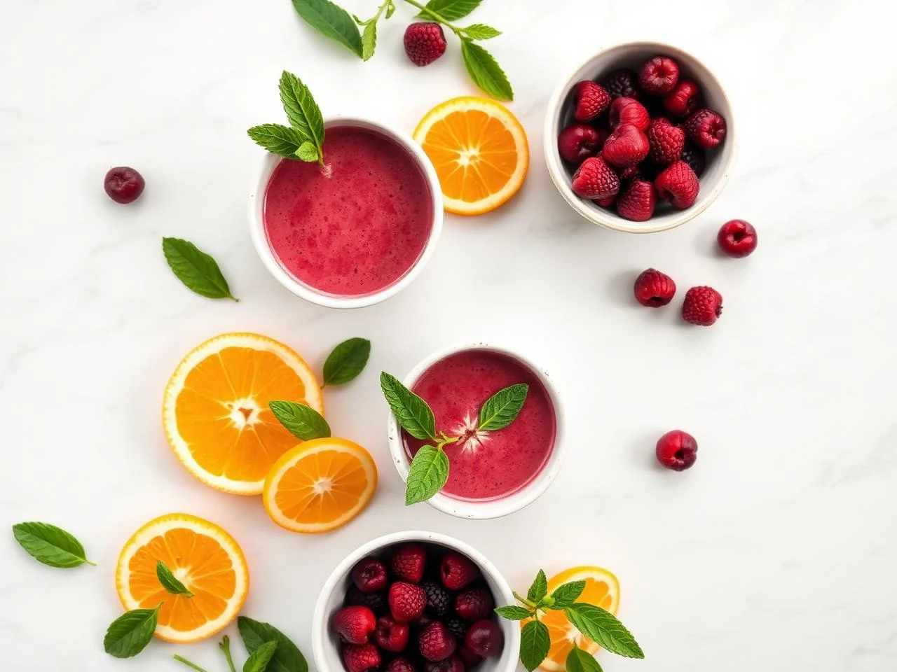 Ingredients for Cranberry Orange Smoothie
