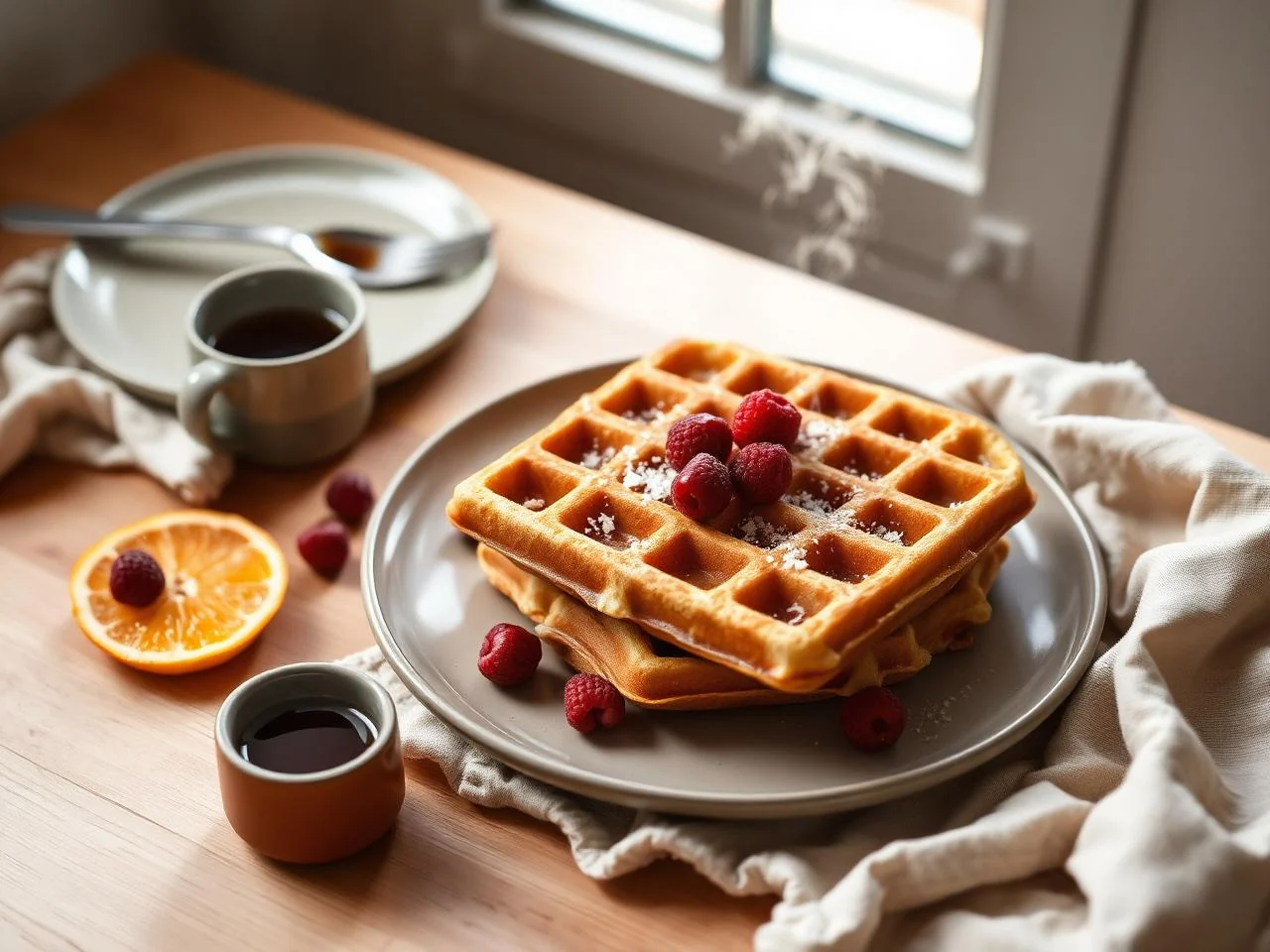 Cranberry Orange Waffles