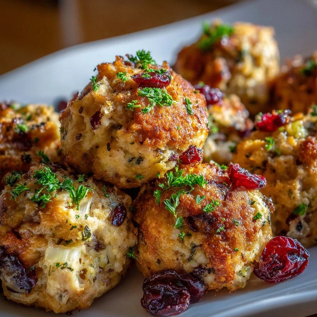 Cranberry Turkey Stuffing Balls A Perfect Holiday Treat