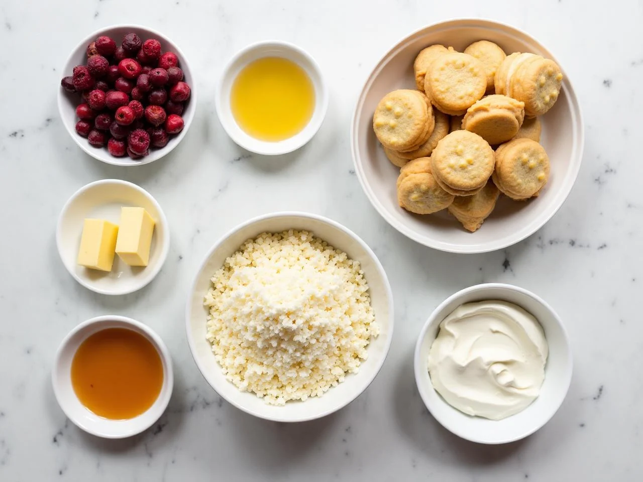 Ingredients for Cranberry White Chocolate Cookies