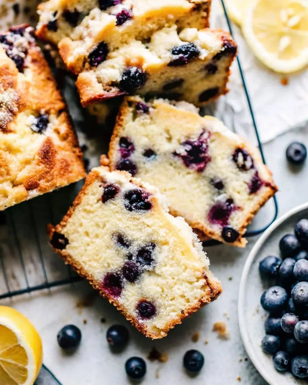 Cream Cheese-Filled Lemon Blueberry Loaf: A Tangy and Sweet Delight