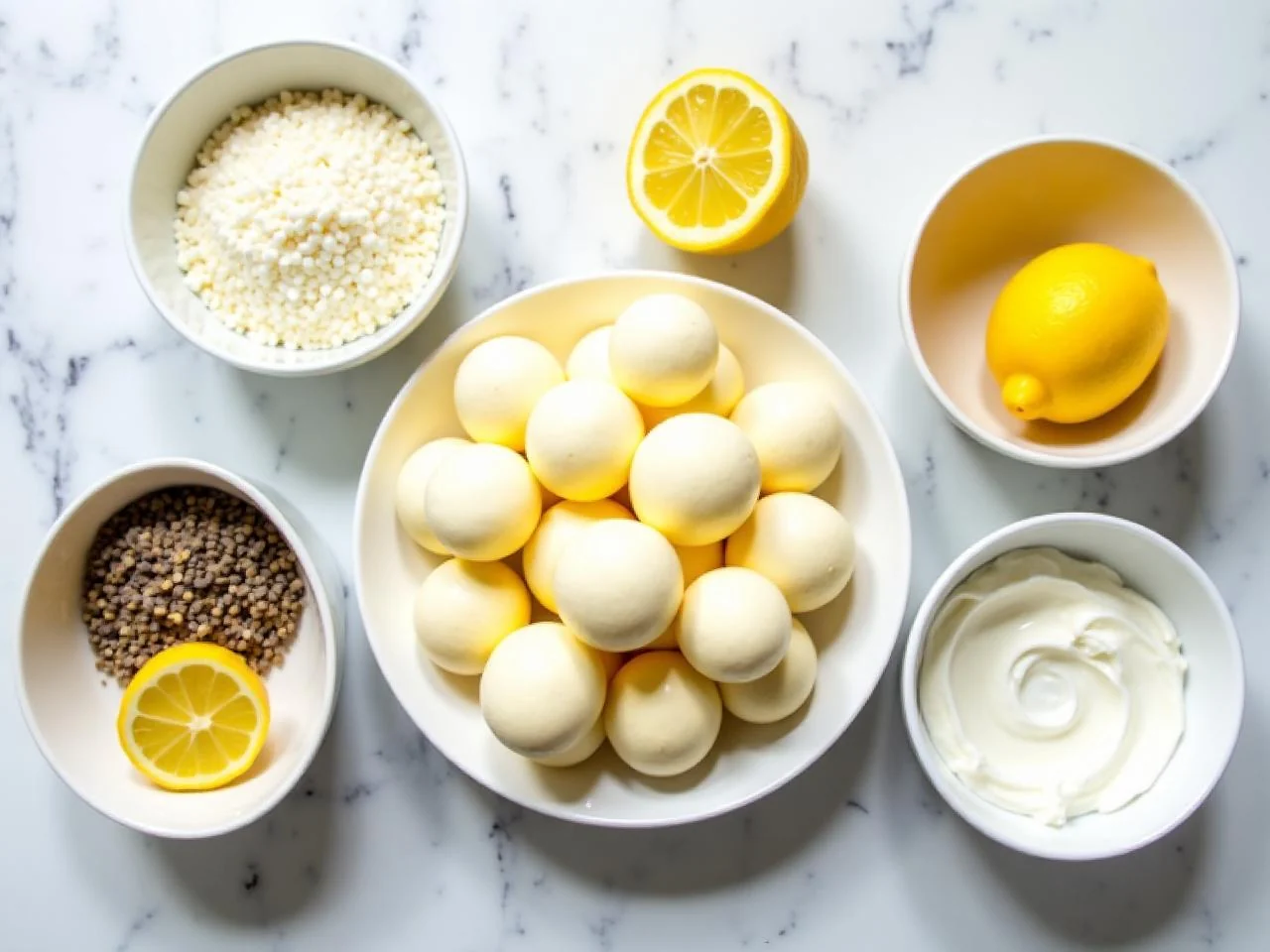 Ingredients for Cream Cheese Lemon Fat Bombs