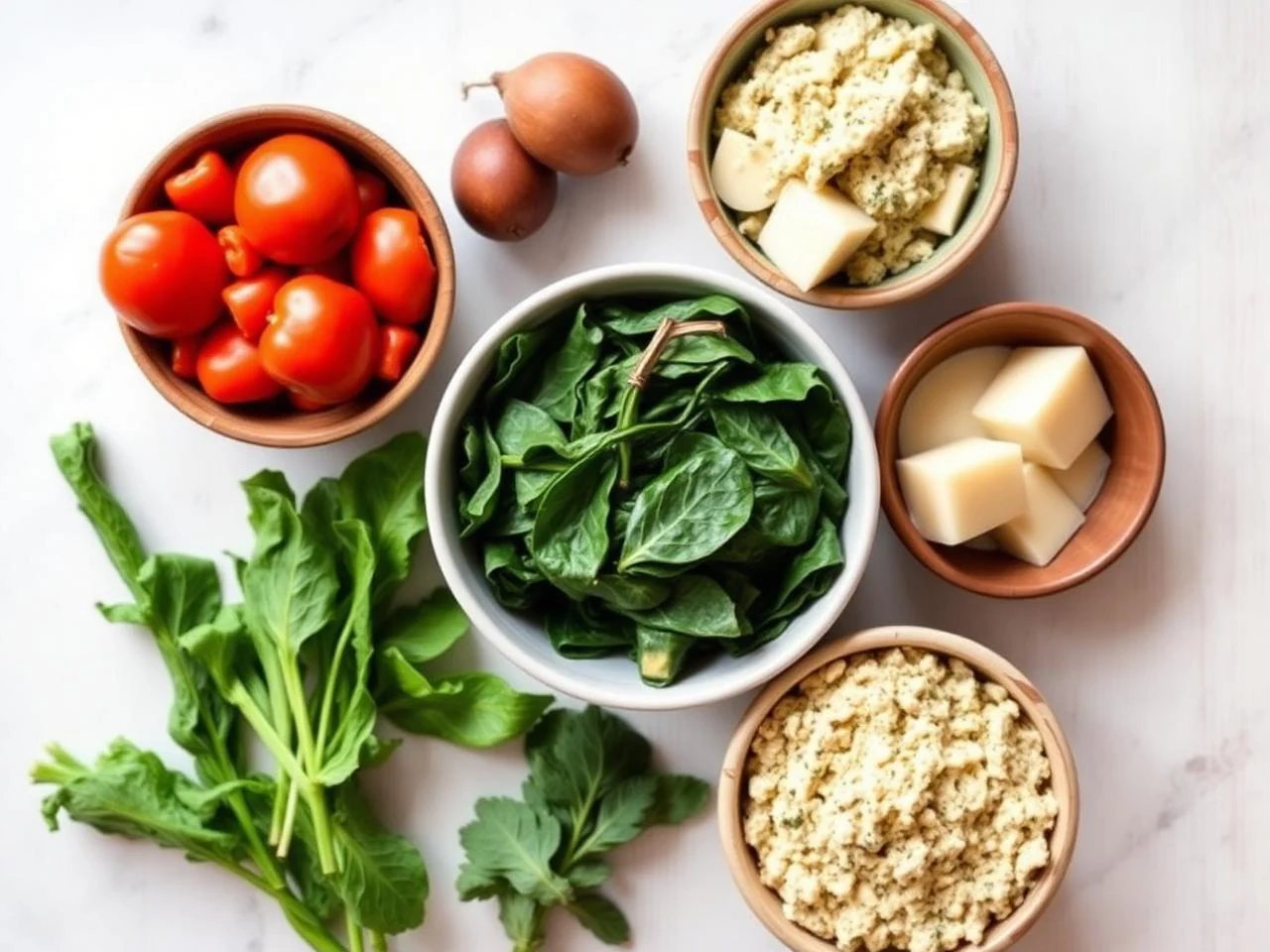 Ingredients for Creamed Collard Greens