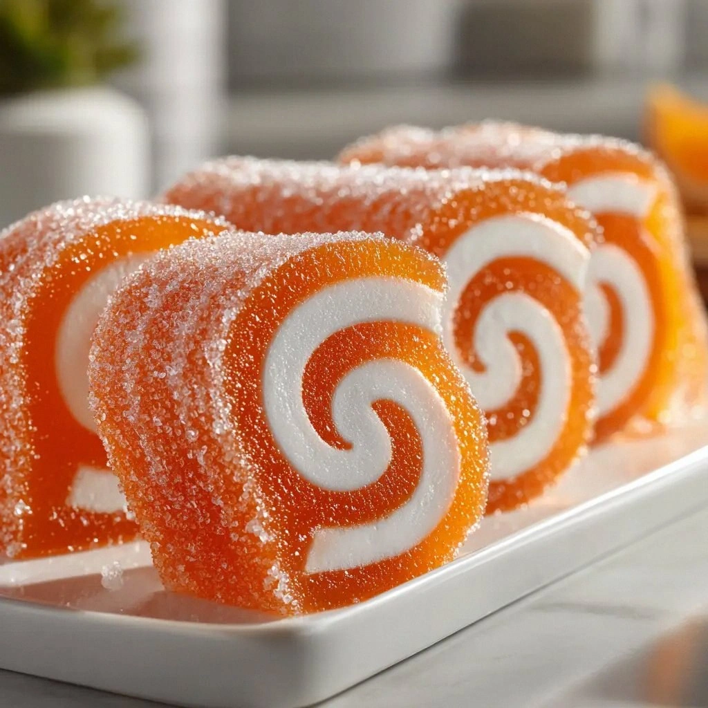Creamsicle Vodka Jello Rollups