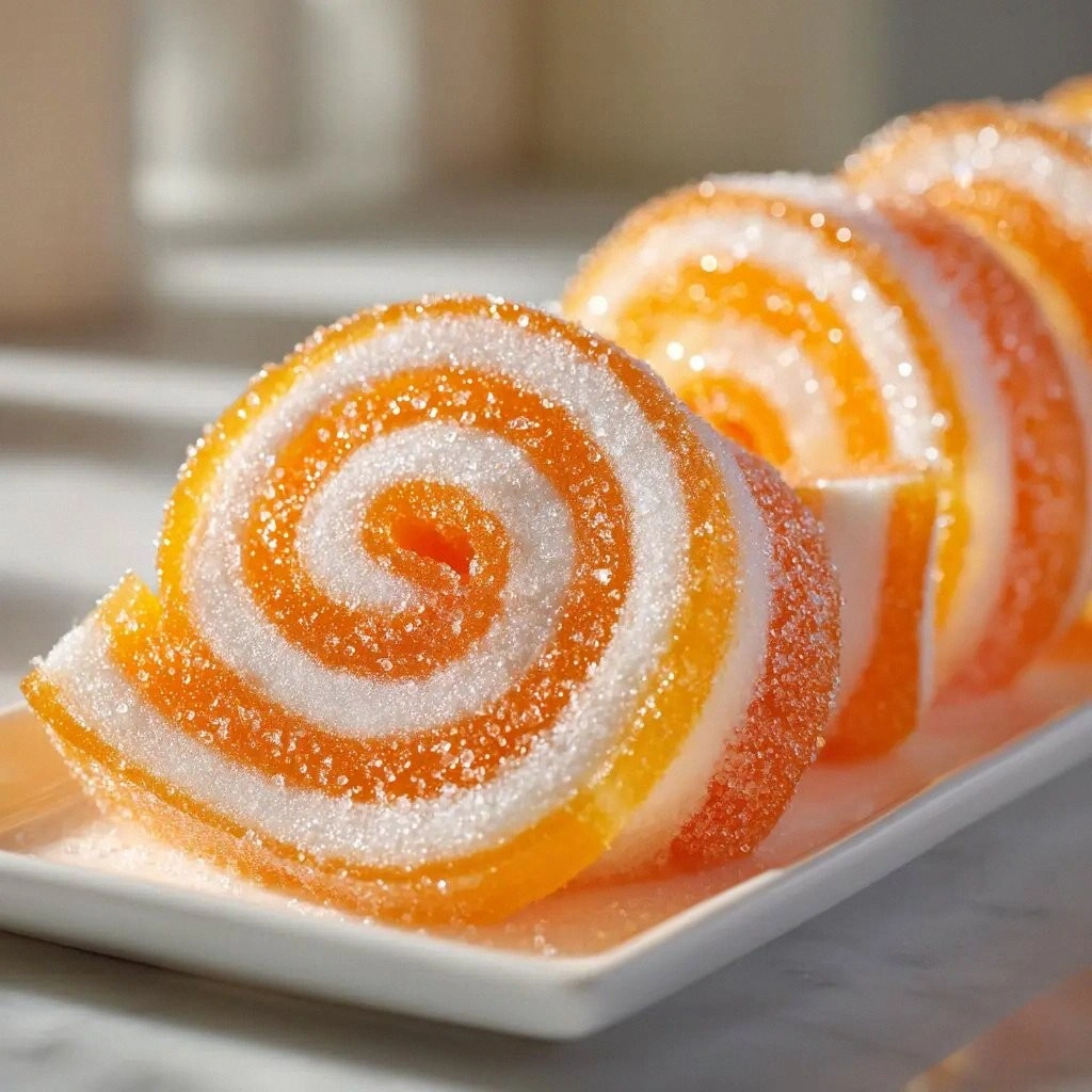 Creamsicle Vodka Jello Rollups
