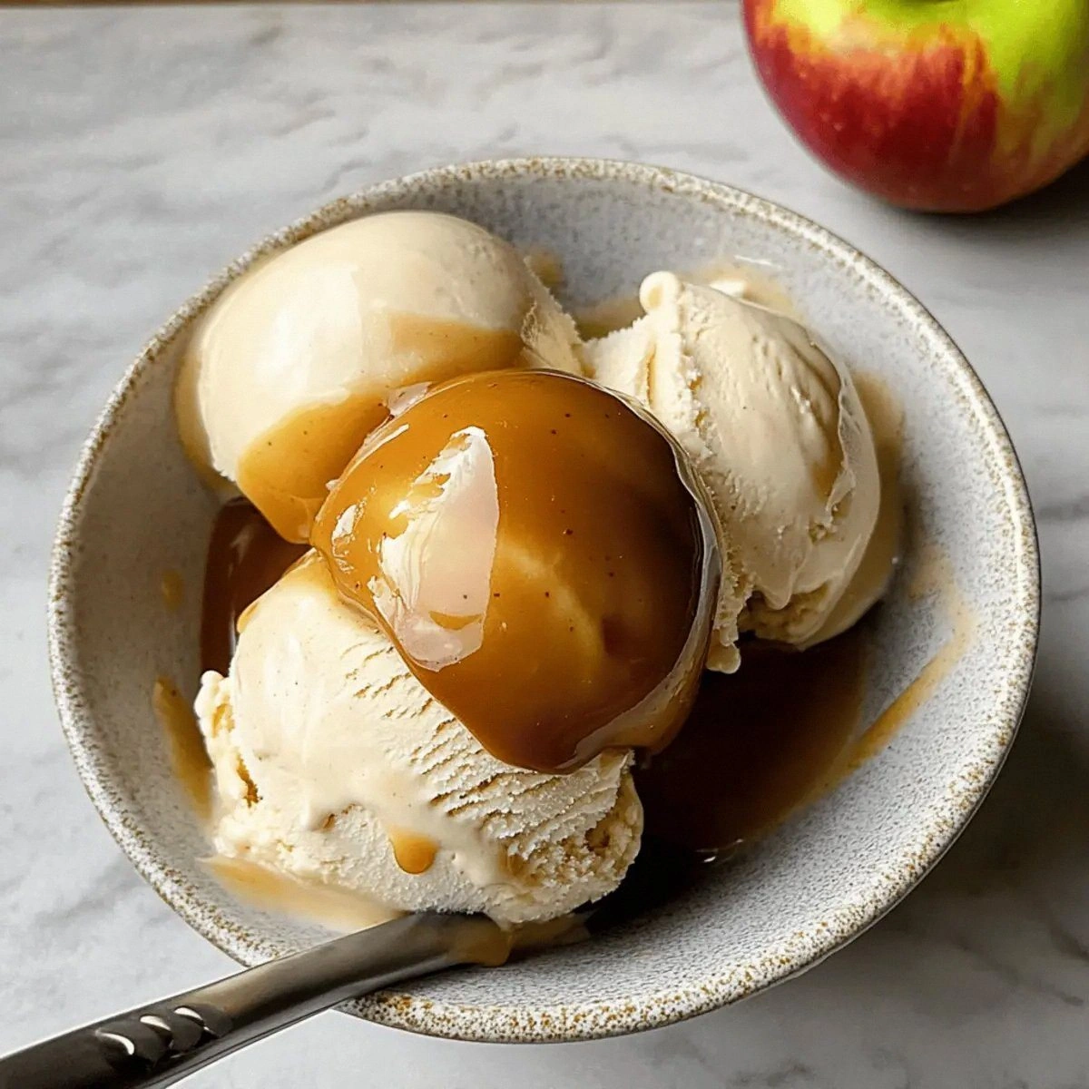 Creamy Apple Cider Caramel Ice Cream for Cozy Fall Nights