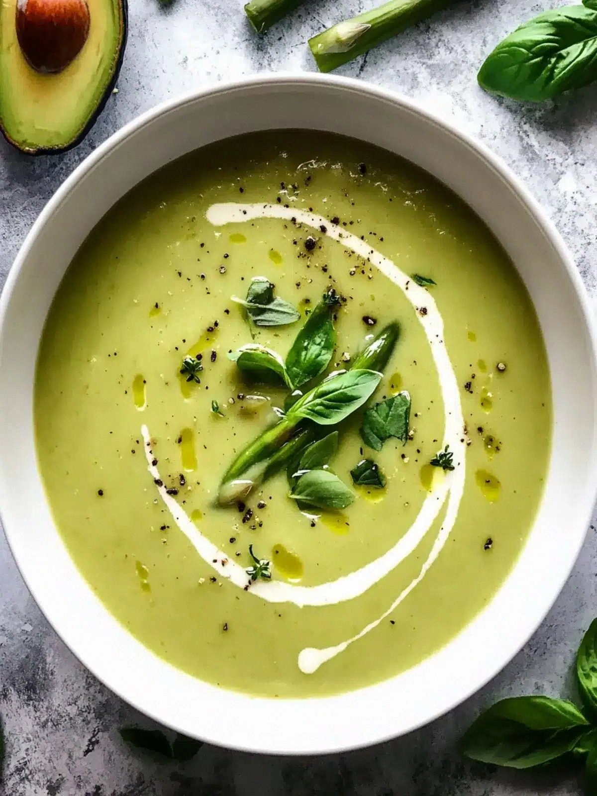 Creamy Asparagus Soup with Fre