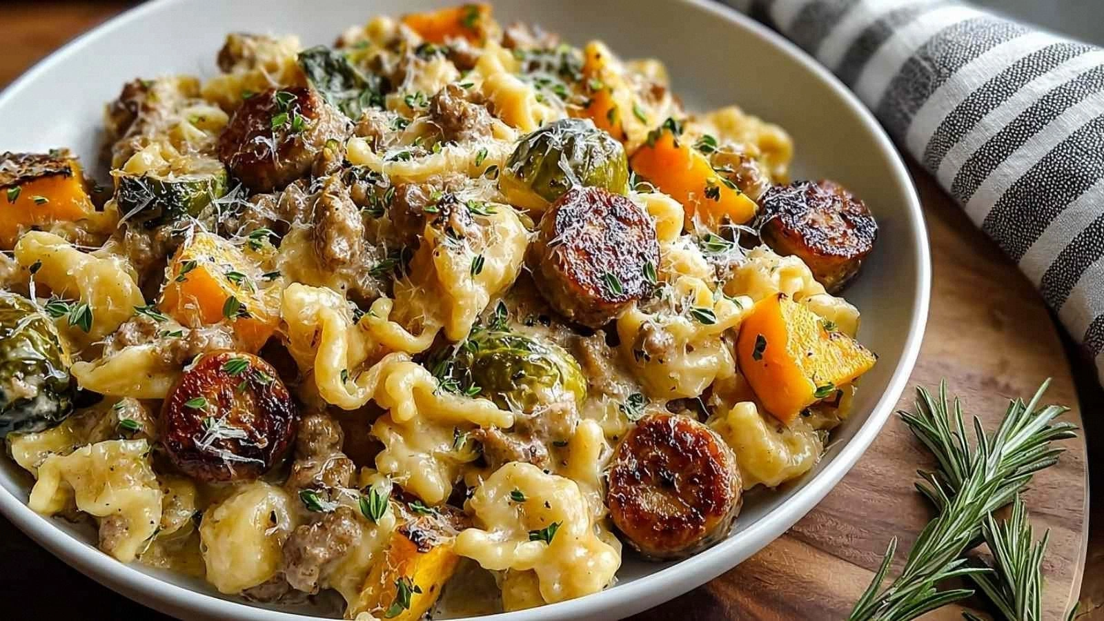 Creamy Autumn Sausage Squash P