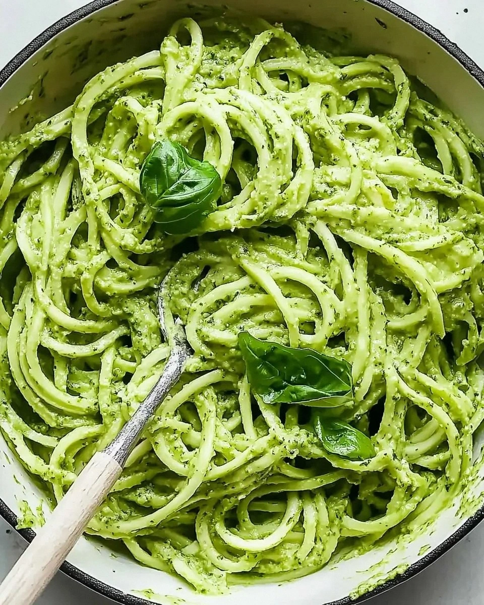 Creamy Avocado Pesto Zucchini Noodles Recipe is delicious!