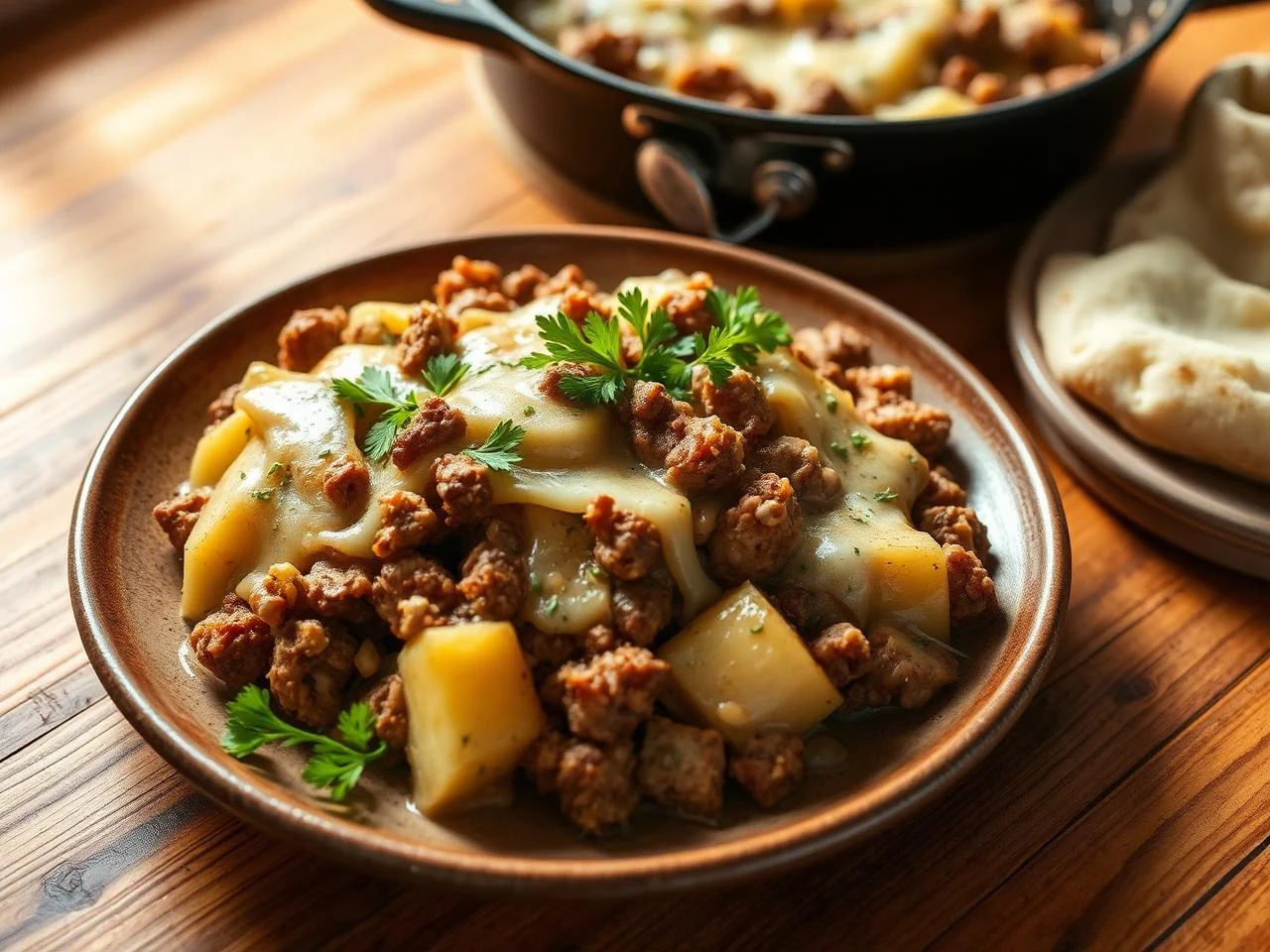 Creamy Beef And Potato Bake