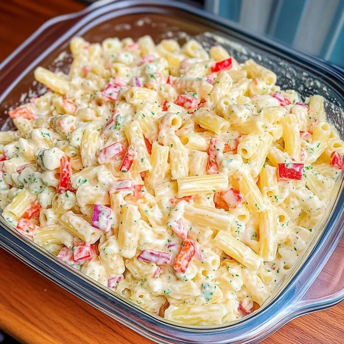 Creamy Cheddar Sour Cream Macaroni Salad for Summer Fun