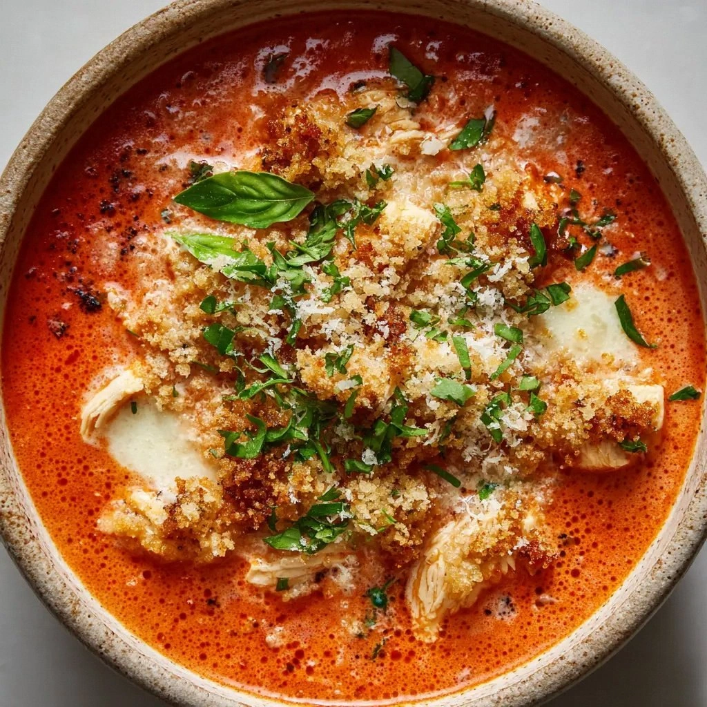 Creamy Chicken Parmesan Soup: 