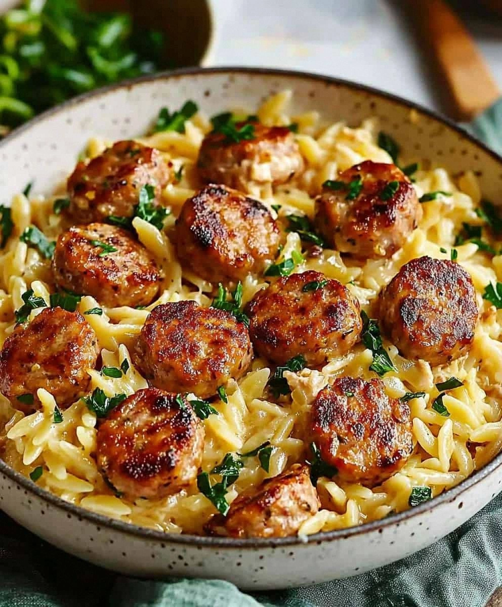 Creamy Chicken Sausage Orzo Dish: A Delicious and Easy Recipe for Any Occasion