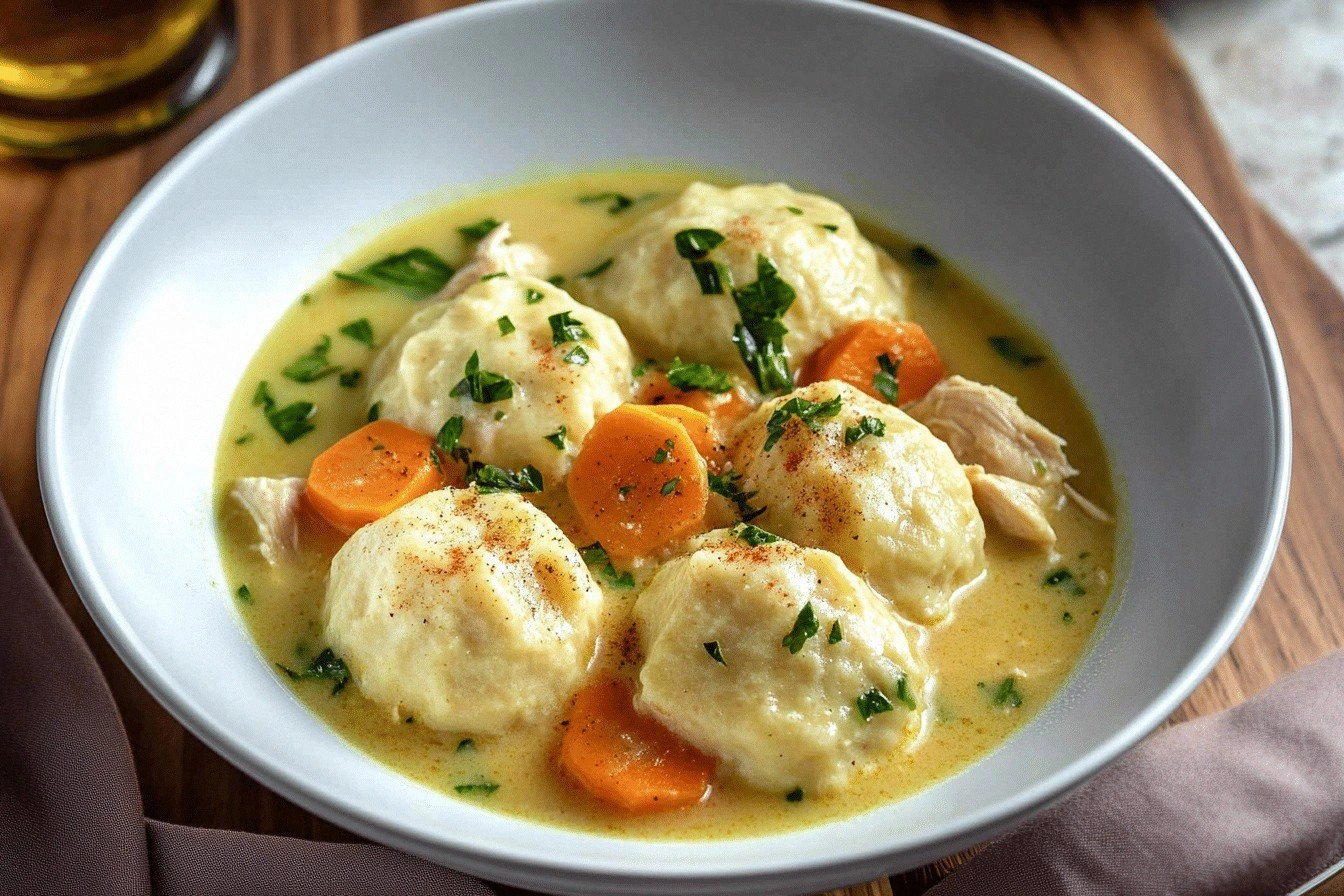 Creamy Chicken Stew and Dumpli