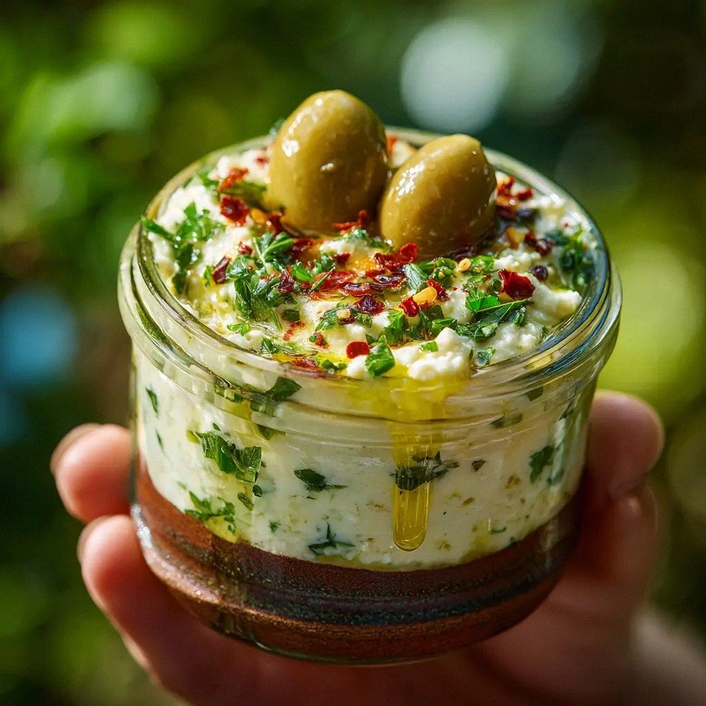 Creamy Feta and Green Olive Di