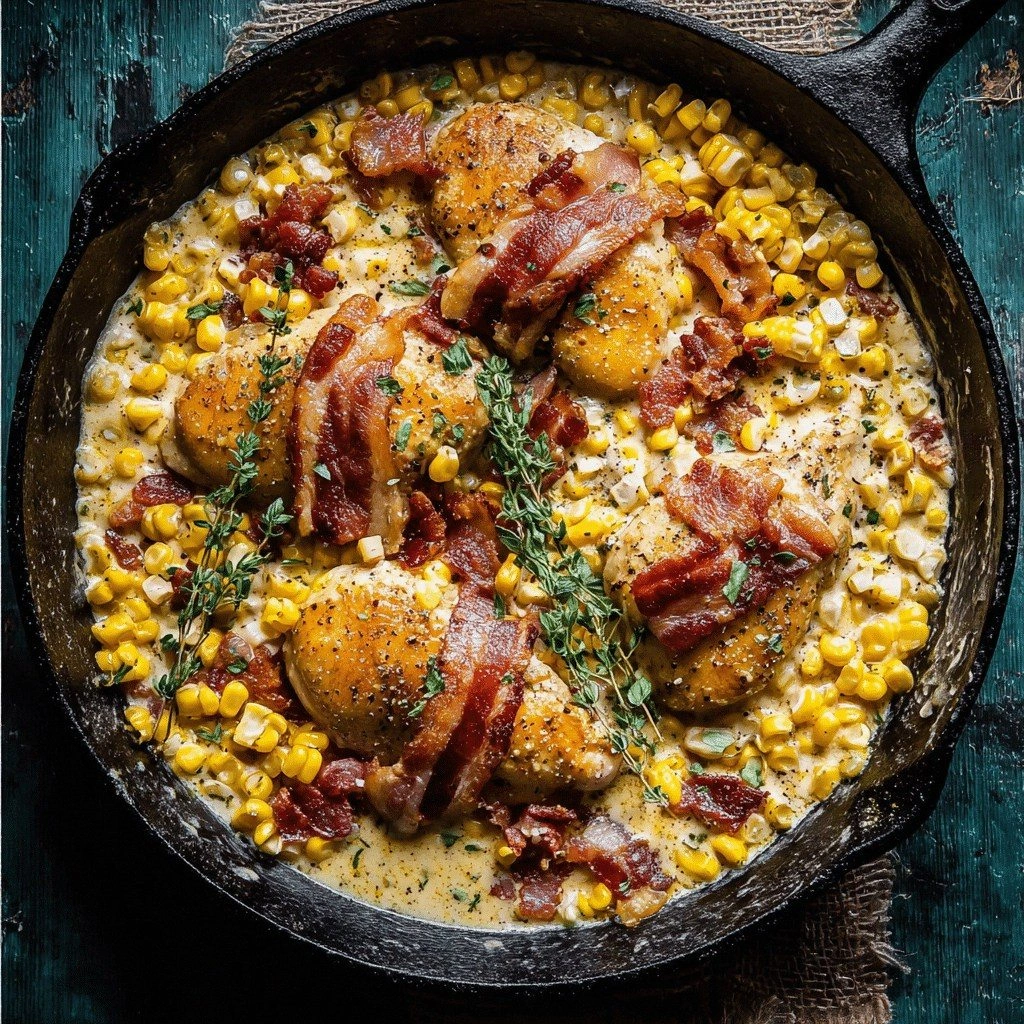 Creamy Garlic Butter Corn Chic