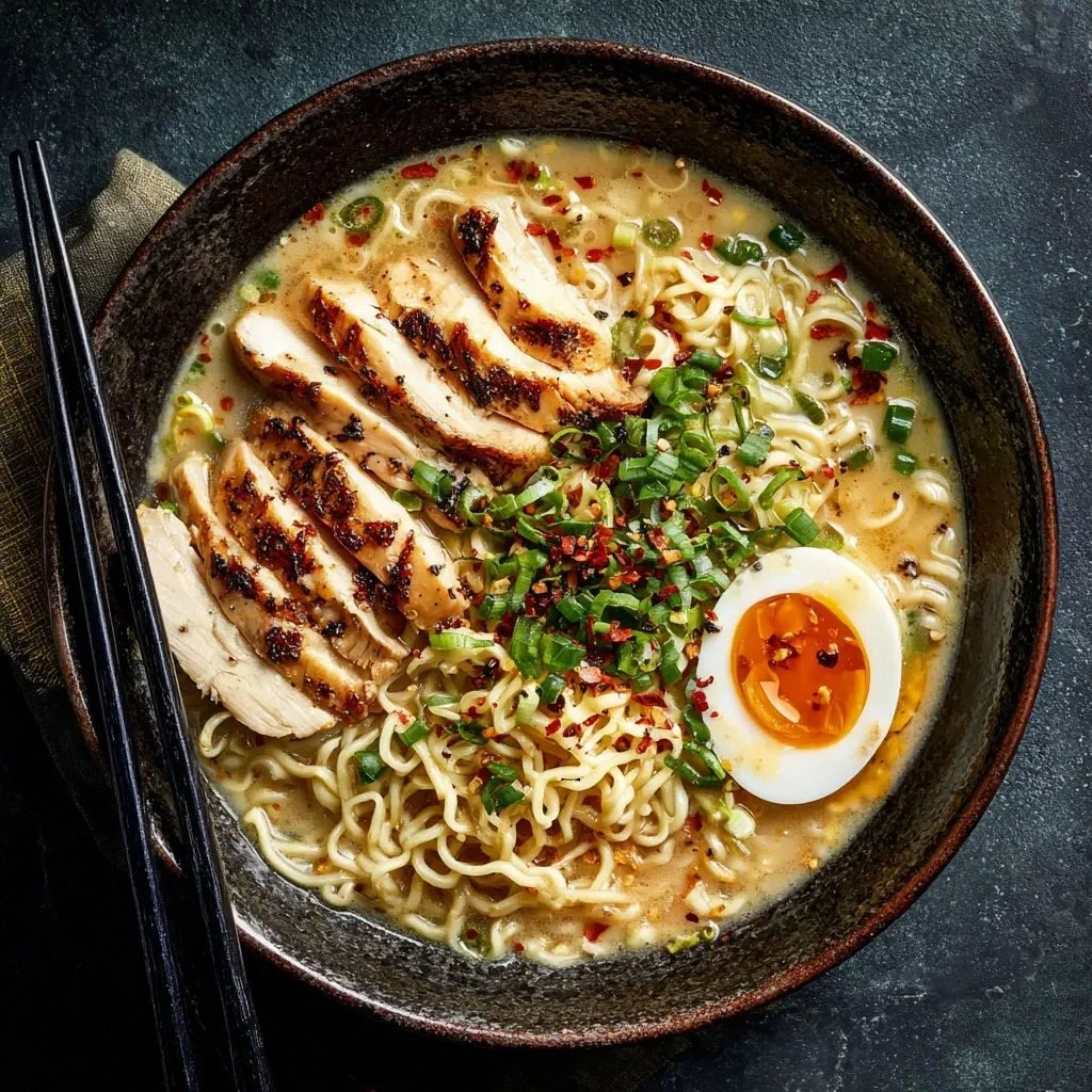 Creamy Garlic Chicken Ramen Re
