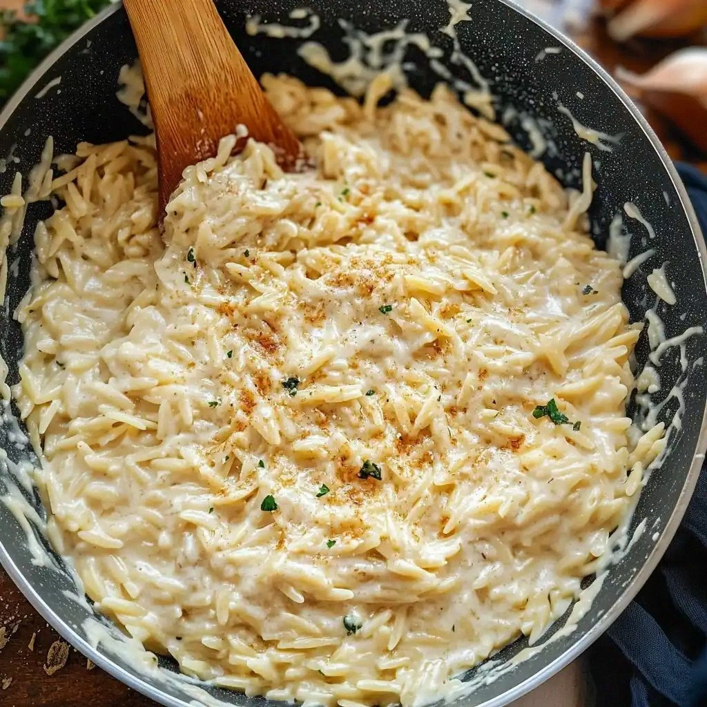 Creamy Garlic Parmesan Orzo (2