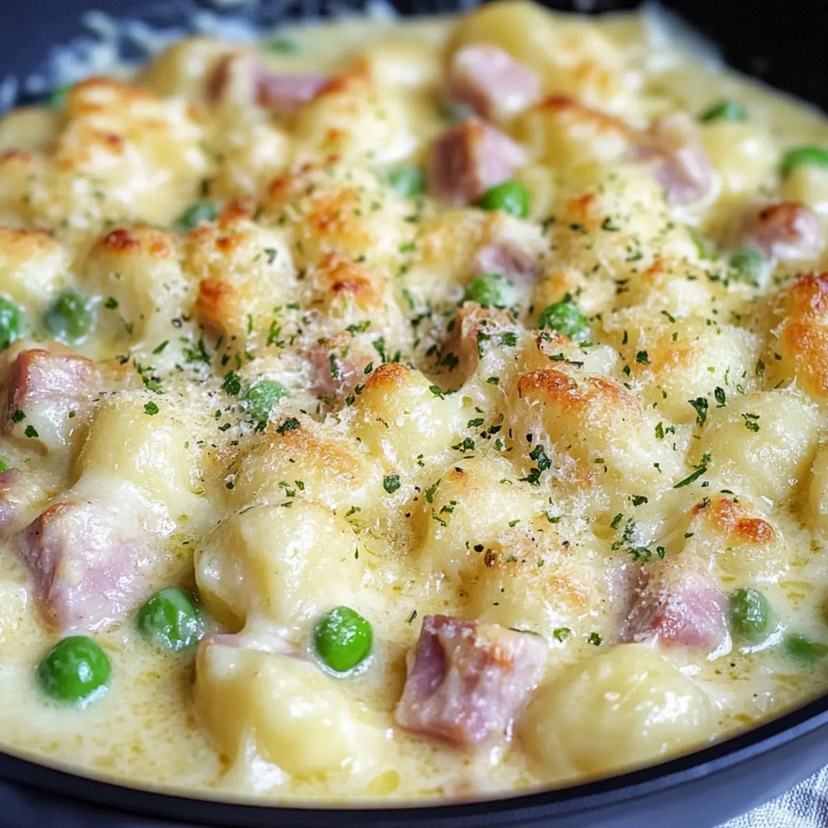 Creamy Gnocchi with Ham and Peas for Cozy Weeknight Dinners