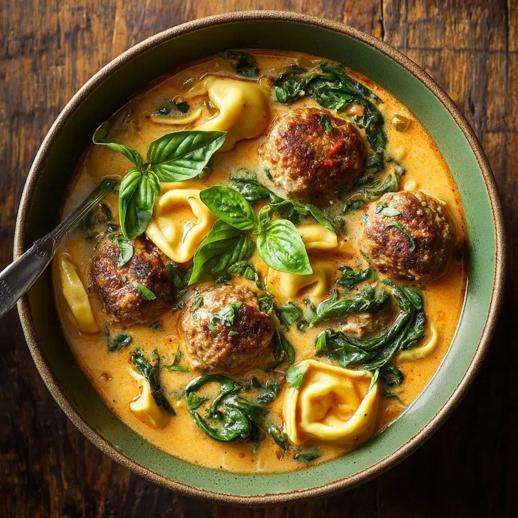 Creamy Italian Meatball Soup (