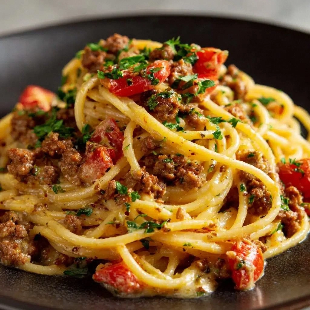 Creamy Italian Spaghetti with 