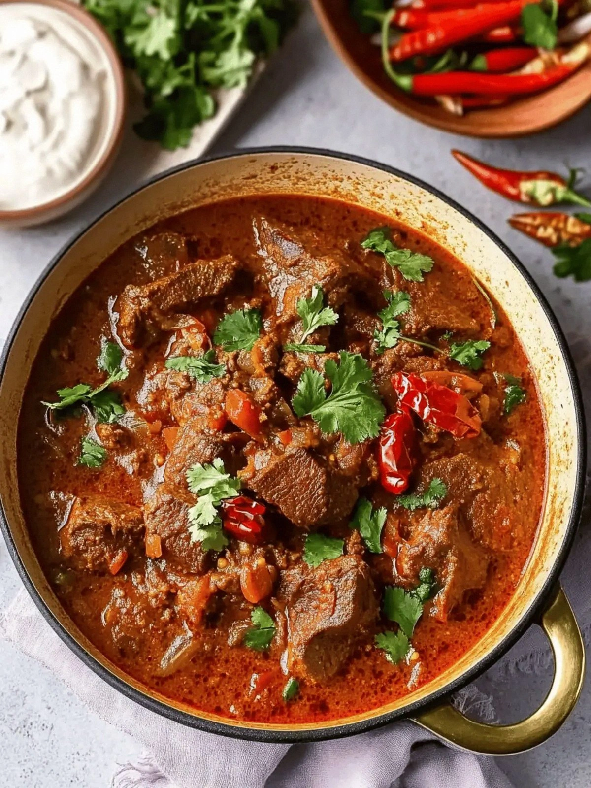 Creamy Lamb Kalya with Yogurt: